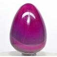 thumbnail image 4 of 2.1" 120g Dyed Pink Purple Silver Banded Agate Egg Polished Chalcedony Gemstone Crystal Mineral Specimen - India + Stand, 4 of 4