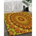 thumbnail image 2 of Ahgly Company Indoor Round Patterned School Bus Yellow Area Rugs, 7' Round, 2 of 6