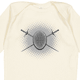 thumbnail image 4 of Inktastic Fencing Mask Foils Halftone Boys or Girls Long Sleeve Baby Bodysuit, 4 of 5