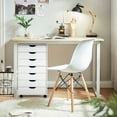 thumbnail image 3 of Patiojoy Classeur Mobile Latéral à 7 Tiroirs, Armoire de Rangement au Sol, Organisateur, Blanc, 3 of 6