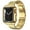 Gold, variant on Metal Apple Watch Band 42mm 44mm 45mm Stainless Steel Strap with TPU Cover, WristBand Link Bracelet Chain for iWatch Series 7 6 5 4 3 2 1 SE