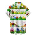thumbnail image 5 of Camisas de Pascua para hombres, divertidas camisas con estampado de huevos de Pascua, camisas hawaianas de manga corta con botones y bolsillo, ropa para mujer, 5 of 5