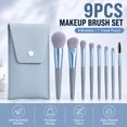 thumbnail image 2 of 9PCS Makeup Brush Set with Travel Case, 8-Piece Blue Face & Eye Makeup Brushes, Soft Synthetic Bristles Cosmetic Brush Kit for Foundation, Powder, Blending, Eyeshadow and Eyebrow, 2 of 7