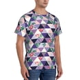 thumbnail image 2 of Vsdgher Plaid Flamingo Print Men's Dry Fit Mesh Athletic Shirts Moisture Wicking Tennis T-Shirt Tops, 2 of 9