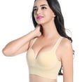 thumbnail image 5 of Bigersell Molded Bra Women's No Underwire Back Adjustment Yoga Running Bra Female Padded Bra Regular Spandex T-Shirt Bra Style 968, Khaki L, 5 of 6