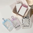 thumbnail image 4 of Clear Acrylics Photo Card Holder with Beads Chain 3Inch Photo Card Covers Card Sleeves Water Resistant Photo Card Case, 4 of 8