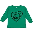 thumbnail image 3 of Inktastic I Love My Uncle in Black Chalk Heart Boys or Girls Long Sleeve Toddler T-Shirt, 3 of 5
