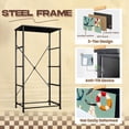 thumbnail image 4 of 4 Drawer Vertical Storage Dresser Seashore Retro Cartoon Sailing Ship Anchor Lighthouse with Wood Top Fabric Pull Drawers, 4 of 8
