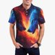 thumbnail image 1 of Balery Wolf Camisa Polo de Hombre con Estampado, de Manga Corta y Tejido Medio, Camisa Tipo Golf Polo-4X-Large, 1 of 6