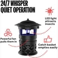 thumbnail image 5 of Fly Traps Outdoor - Mosquito & Flying Insect Killer for 1 Acre – Kills Mosquitoes, Flies, Gnats, Wasps - Bug Zapper Alternative - Black, 5 of 6