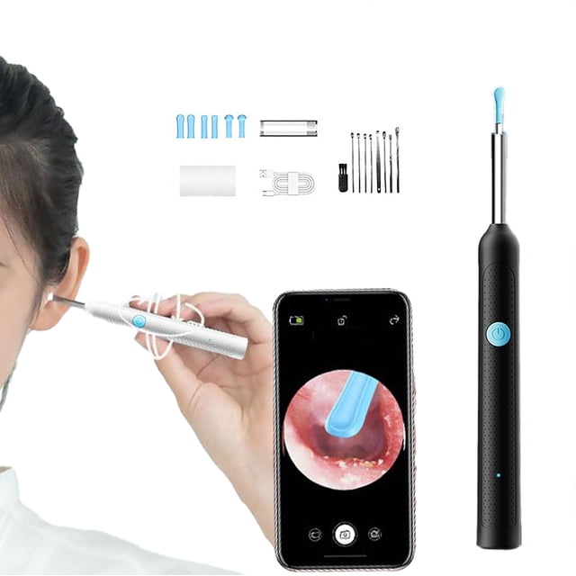 ONFD Borescope Wireless Ear Cleaning Tool With 2000W Camera For Kids Adults Android Compatible Type C Charging