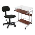 thumbnail image 1 of Escritorio mesa ejecutiva madera cristal con silla secretarial ajuste neumatico oficina Mesh Silla/mesa/secretarial, 1 of 2