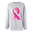 thumbnail image 4 of Ftwytp Lovely Pink Ribbon Graphic Fall Casual Round Neck Pullover Sweatshirts Tops Dressy Loose Long Sleeve T-Shirts Blouses, 4 of 5