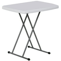 ZOPan 30" Folding Height Adjustable Table Desk Metal Frame Home Indoor Outdoor Tray