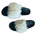 thumbnail image 4 of Bonnibel Fun-1 Women's Fluffy Non-Slip Cute Plush Slip-On Slippers Faux Fur Flats WHITE 8, 4 of 4