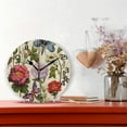 thumbnail image 2 of Dreamtimes Wall Clock Floral Butterfly 10 Inch Silent Non Ticking Quality Quartz Battery Operated Digital Round Easy to Read for Home Office Kitchen Decorative, 2 of 7