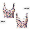thumbnail image 5 of Fotbe Leopard Print (2) Pattern Womens' Sports Bra Longline Wirefree Padded with Medium Support Sports Moisture-Wicking Workou Vest,Tank Top-XX-Large, 5 of 9