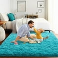 thumbnail image 7 of Jakolive 6x9 ftAzure Fluffy Rug from Solid Shag Line，Ultra-Plush Area Rug Perfect for Kid's Rooms, Cloakrooms. Crafted for Snug Underfoot Feel & Stylish Room Accents, 7 of 7