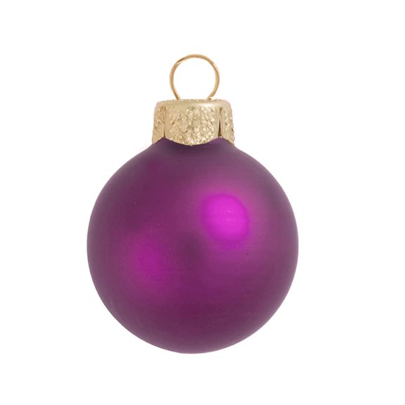 Whitehurst Petite Matte Finish Glass Christmas Ball Ornaments - 1.25" (30mm) - Soft Rose - 40ct