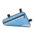 thumbnail image 2 of Bolsa triangular para cuadro de bicicleta, ideal para teléfono, billetera, llaves y herramientas. Azul, 2 of 9