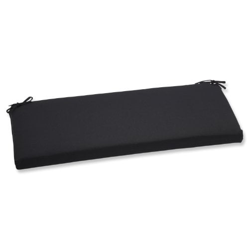 2" Thick Foam Outdoor Bench Cushion Sunbrella Canvas Black Fabric 