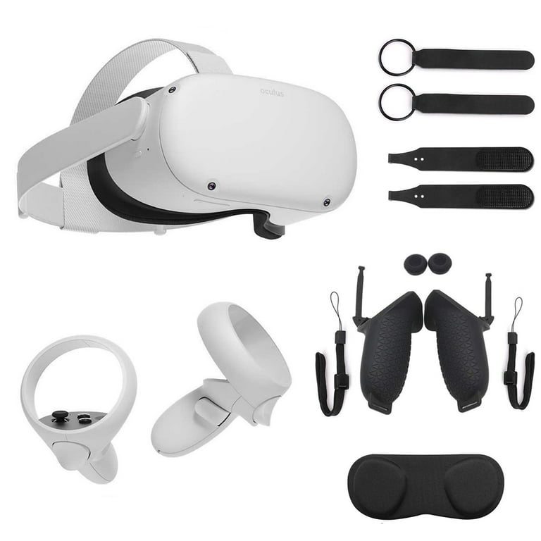 Quest 2 All-in-One Virtual Reality 128GB Gaming Headset, Touch Controllers, with Quest 2 Anti-slip Protective Sleeve With Hand Strap Accessory - Walmart.com