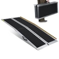 thumbnail image 2 of Portable Wheelchair Ramp, 5FT/6FT Aluminum Alloy Folding Ramp with Non-Slip Surface, Heavy Duty 600 lbs Capacity Mobility Aid for Home Steps, Doorways, Cars, 2 of 8