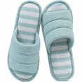 thumbnail image 1 of wonima44 Open Toe House Slippers for Women Men Soft Cotton Indoor Shoes Memory Foam Slip On bedroom Slippers, 1 of 1