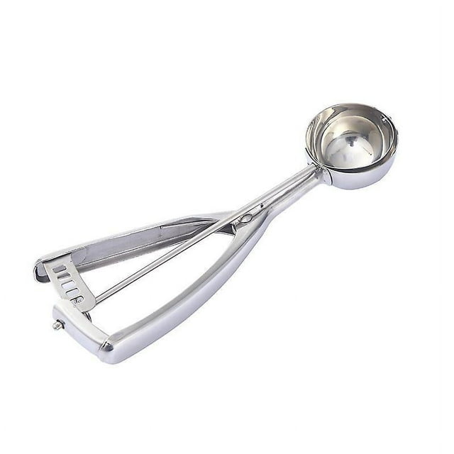 Juego de glace En Acier, 1 Uds Cuillre Glace En Acier 304 Inoxidable Cuillre Glace Avec Dclencheur, Professionnelle Crme Glace Scoopers Pour Fruits Gla