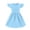 Light Blue, variant on TIREOW Girls Summer Dresses Ruffle Short Sleeve Dresses Solid Color Crewneck A Line Casual Sleepwear Dress