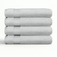 thumbnail image 6 of Noble Linens 4 Piece Farmhouse Cotton Bath Towel Set, Light Gray, 6 of 12