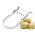 thumbnail image 1 of Pelador de acero inoxidable, pelador de patatas francés, pelador de verduras, 11*6,5 cm, plateado. 2 piezas ZefeiWu 8390605558580, 1 of 1