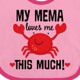 thumbnail image 4 of Inktastic My Mema Loves Me Grandson Boys or Girls Baby Bib, 4 of 4