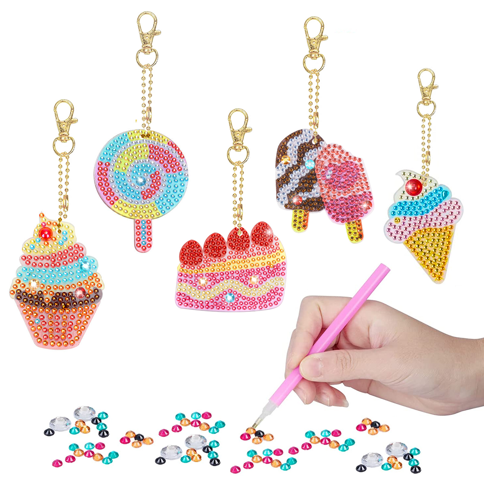 SUNNYPIG Diamond Painting Keychain For Girls Ages 7 12 DIY Decorative 
