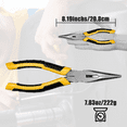 thumbnail image 4 of Needle Nose Pliers with Wire's Cutter - Long Nose pliers, Needlenose Pliers,Needle-nose Pliers, Needle Nose Plyers can Screw Loose Nuts and Wind/Cutter Wire's ect.（8 in）, 4 of 7