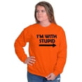 thumbnail image 4 of I'm With Stupid Best Friend BFF Goals Sweatshirt for Men or Women Brisco Brands S, 4 of 5