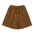 thumbnail image 6 of Soyumi Womens Short Sets 2 Piece Vacation Outfits Sleeveless Tank Top and Shorts Matching Set with Pockets, Brown, 6 of 6
