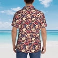 thumbnail image 4 of Sikiie Skull rock record artist Print Men's Hawaiian Shirt, Summer Beach Button Pocket Short Sleeve T-Shirt,3X-Large, 4 of 7