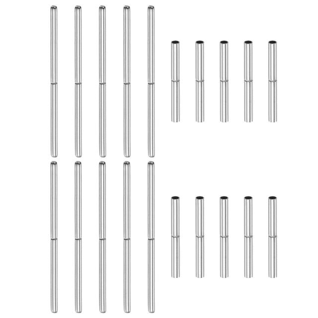 10uds Reloj Correa Tubos Pasadores 1,3mm Tubo Diámetro 23mm Pasador Longitud Inoxidable Acero Conexión Eje para Reloj Correa Reparación Reemplazo