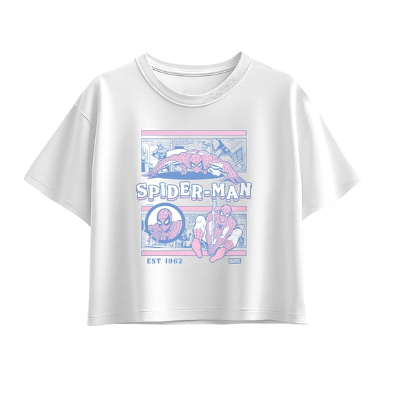 Spider-Man - Comic Panels Short Sleeve Boxy Graphic T-Shirt
