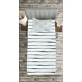 thumbnail image 3 of Ambesonne Harbour Stripe Quilted Bedspread Set 2 Pcs, Abstract Ocean, Twin Size, Pale Slate Blue White, 3 of 3
