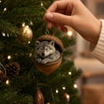 thumbnail image 4 of Forest Animal Acorn Ornaments 3D, Detailed Woodland Creature Figurines in Acorn Shell, Shatterproof Resin Christmas Tree Ornaments, Unique Animal Lover Gift Idea, Christmas Decor Set, H, 4 of 7