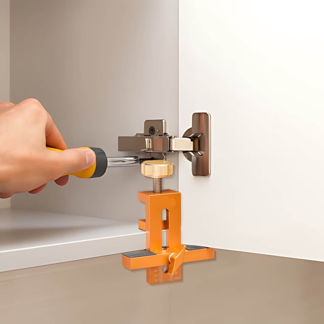 Xihbxyly Brazo de Soporte de Aleación de Aluminio Resistente para Puerta de Gabinete, Abrazadera Ajustable para Un Posicionamiento Preciso, Fácil Instalación, Gabinetes de Cocina y Baño, Tableros de