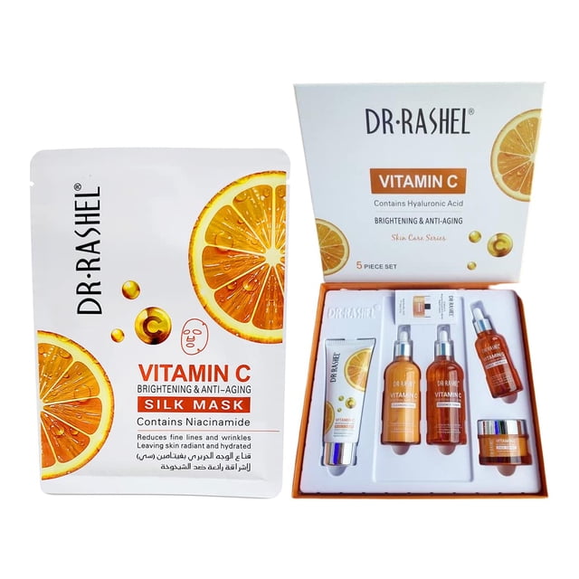 Set de cuidado de la piel Dr. Rashel Vitamina C con ácido hialurónico y colágeno