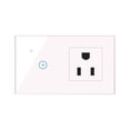 thumbnail image 3 of Yuarrent Enchufe de pared inteligente enchufe de EE. UU. WiFi temporizador inalámbrico Control remoto interruptor de pantalla táctil toma de corriente Electrodomésticos blanco Enchufe de EE. UU. Yuarrent HA005243-01, 3 of 6