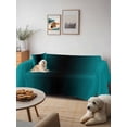 thumbnail image 6 of Teal Black Ombre Couch Cover for 2 Cushion Couch, Gradient Contemporary Abstract Art Washable Love Seat Sofa Covers Slipcover, Throw Sofa Covers for Pets, Furniture Protector 71"x102", 6 of 9