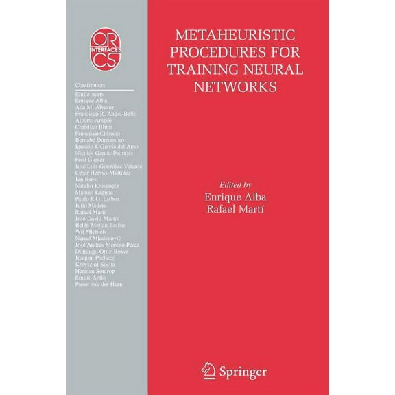 Operations Research/Computer Science Int Metaheuristic Procedures for Training Neural Networks, Book 35, (Paperback)