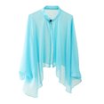 thumbnail image 2 of kurtrusly Cardigans en Chiffon Boho à la Mode pour Femmes Veste Ample Transparente Poncho Bleu 140x53cm 1Ensemble, 2 of 6