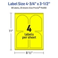 thumbnail image 6 of Avery Printable Arched Labels, Neon Yellow, 4.75" x 3.5", 80ct, 6 of 11