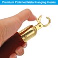 thumbnail image 4 of Uxcell 3.9ft Dark Red Velvet Stanchion Rope, Crowd Control Barrier Rope with Snap Hook, Golden, 4 of 6